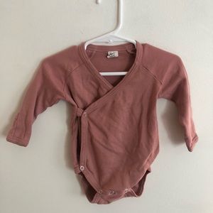 Kate Quinn rose gold long sleeve onesie 6 to 12 months